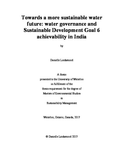 thesis on water resources management